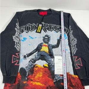 Black Graphic Long Sleeve Tee